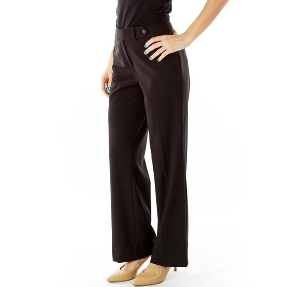 Calvin Klein Black Straight-Leg Pants - Picture 1 of 3